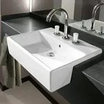 Villeroy & Boch Memento Vorbauwaschtisch, Badkeramik, 41335501, wei&szlig; alpin