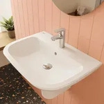 VitrA S20 Waschtisch 65 cm, 1 Hahnloch mittig und &Uuml;berlauf, Badkeramik,