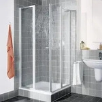 Kermi Nova 2000 Eckeinstieg 2-teilig 100 x 200 cm, Pendelt&uuml;ren mit Festfeldern,
