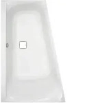 Hoesch Thasos Eckbadewanne 175 x 110 cm links Ablaufabdeckung wei&szlig;, Badewannen,