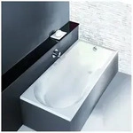 Hoesch Spectra Rechteck-Badewanne 170 x 80 cm mit Duschzone, Badewannen, 3665.010,