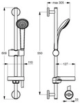 Ideal Standard Idealrain S1 Brausekombination 60 cm, Badarmaturen, B9501AA,...