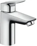 hansgrohe Logis Einhebel-Waschtischmischer 100 mit Push-Open, Badarmaturen, 71107000,