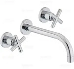 Dornbracht TARA Dreiloch-Waschtisch-Wandbatterie, Badarmaturen, 36712892-00, chrom