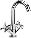 Herzbach STILO Waschtisch-Einlochbatterie M-Size mit Ablaufgarnitur, Badarmaturen,
