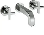 AXOR Citterio 3-Loch Waschtisch-Wandarmatur mit Kreuzgriffen, Badarmaturen, 39143000,