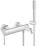 GROHE Essence Neu Einhand-Wannenbatterie mit Brausegarnitur 33628001, Badarmaturen,