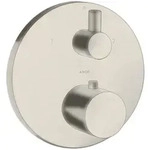AXOR Uno2 Thermostatbatterie mit Ab/Umstellventil, Badarmaturen, 38720800, edelstahl