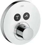 AXOR ShowerSelect Round Thermostat f&uuml;r 2 Verbraucher, Badarmaturen, 36723000, chrom