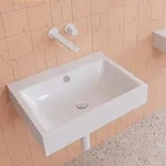 Kaldewei PURO Wandwaschtisch 3164 ohne Hahnlochbohrung, 60 cm, Badkeramik,