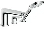 hansgrohe Talis E 3-Loch Wannenrandarmatur mit ausziehbarer Handbrause 71730000,