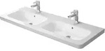 Duravit DuraStyle M&ouml;bel-Doppelwaschtisch 130 cm, mit 1 Hahnloch je Becken,