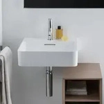 LAUFEN Val Handwaschbecken 45 x 42 cm mit Hahnloch, mit &Uuml;berlauf, Badkeramik,