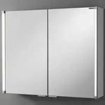 Fackelmann LED-LINE LED Spiegelschrank 81 cm, Badm&ouml;bel, 82953, wei&szlig; gl&auml;nzend