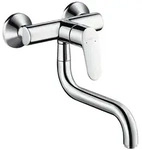 hansgrohe Focus M41 Einhebel-K&uuml;chenmischer, Wandmontage Lowspout, 1jet,