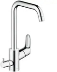 hansgrohe Focus M41 Einhebel-K&uuml;chenmischer 260, Ger&auml;teabsperrventil, 1jet,