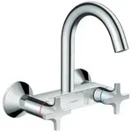 hansgrohe Logis M32 2-Griff K&uuml;chenmischer, Wandmontage Highspout, 1jet,