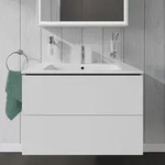 Duravit L-Cube Waschtischunterbau wandh&auml;ngend mit 2 Ausz&uuml;gen, 82 x 48,1 cm,