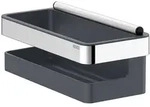 Keuco Moll Duschkorb mit Glasabzieher, Accessoires, 12759010001, chrom anthrazit