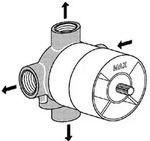 Ideal Standard 4/3 Wegeumstellung Bausatz 1 f&uuml;r Mehrwegeventile, Badarmaturen,