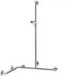 Keuco Plan Care Duschhandlauf mit Brausestange 34915016611, Accessoires, chrom