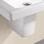 Villeroy & Boch Ablaufhaube / Halbs&auml;ule, Badkeramik, wei&szlig; alpin