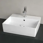 Villeroy & Boch Memento 2.0 Aufsatzwaschtisch 50 cm mit Hahnloch, mit &Uuml;berlauf,