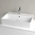 Villeroy & Boch Memento 2.0 Aufsatzwaschtisch 60 cm mit Hahnloch, mit &Uuml;berlauf