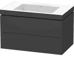Duravit L-Cube M&ouml;belwaschtisch c-bonded wandh&auml;ngend mit 2 Ausz&uuml;gen, ohne...