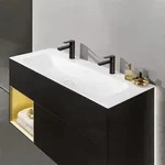 Villeroy & Boch Finion Schrankwaschtisch 120 cm mit 2 Hahnl&ouml;cher, ohne &Uuml;berlauf,