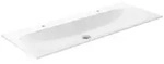 Keuco X-Line Keramik-Doppelwaschtisch mit 2 x 1 Hahnloch 120,5 x 49,3 cm 33180311202,