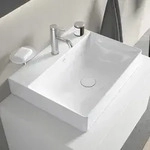 Duravit DuraSquare Waschtisch geschliffen mit 1 Hahnloch, 60 x 47 cm,...
