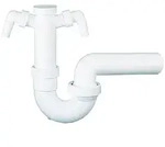 Dallmer R&ouml;hren-Siphon 100/2, 1 1/2" x DN 50, Badarmaturen, 020321,