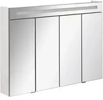 Fackelmann TWINDY LED Spiegelschrank 110 cm, Badm&ouml;bel, 80093, wei&szlig; gl&auml;nzend