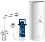 GROHE Red Duo Armatur und Boiler Gr&ouml;&szlig;e L, Armatur mit L-Auslauf, K&uuml;chenarmaturen,