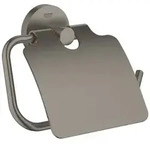 GROHE Essentials WC Papierhalter mit Deckel 40367001, Accessoires, hard graphite