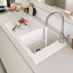 Villeroy & Boch Timeline 50 Einbausp&uuml;le, Ablaufgarnitur mit Handbet&auml;tigung,