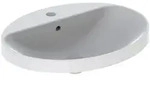 Geberit VariForm Einbauwaschtisch 60 x 45 cm, oval, mit Hahnlochbank, Badkeramik,