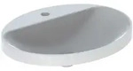 Geberit VariForm Einbauwaschtisch 60 x 45 cm, oval, mit Hahnlochbank, Badkeramik,