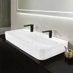 Villeroy & Boch Finion Aufsatzwaschtisch 100 cm mit 2 Hahnl&ouml;cher, ohne &Uuml;berlauf