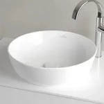 Villeroy & Boch Artis Aufsatzwaschtisch, rund 41794301, Badkeramik, stone white