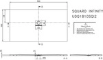 Villeroy & Boch Squaro Infinity Duschwanne 180 x 100 cm, Duschwannen, grau matt