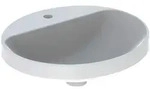 Geberit VariForm Einbauwaschtisch 50 x 45 cm, oval, mit Hahnlochbank, Badkeramik,