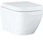 GROHE Euro Keramik Set Wand-Tiefsp&uuml;l-WC sp&uuml;lrandlos, Abgang waagerecht...