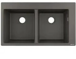 hansgrohe S510-F770 Einbausp&uuml;le 370/370, K&uuml;chensp&uuml;len, 43316290, steingrau