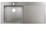 hansgrohe S716-F450 Einbausp&uuml;le 450 mit Abtropffl&auml;che rechts 43331800,