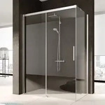 Kermi Nica Gleitt&uuml;r 2-teilig bodenfrei 130 cm mit Festfeld links zur Kombination mit