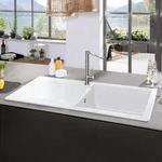 Villeroy & Boch Siluet 50 Einbausp&uuml;le, Ablaufgarnitur mit Handbet&auml;tigung,