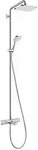hansgrohe Croma E Showerpipe 280 1jet mit Wannenthermostat 27687000, Badarmaturen,