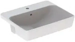 Geberit VariForm Halbeinbauwaschtisch, quadratisch, Badkeramik, 500.681.01.1, wei&szlig;